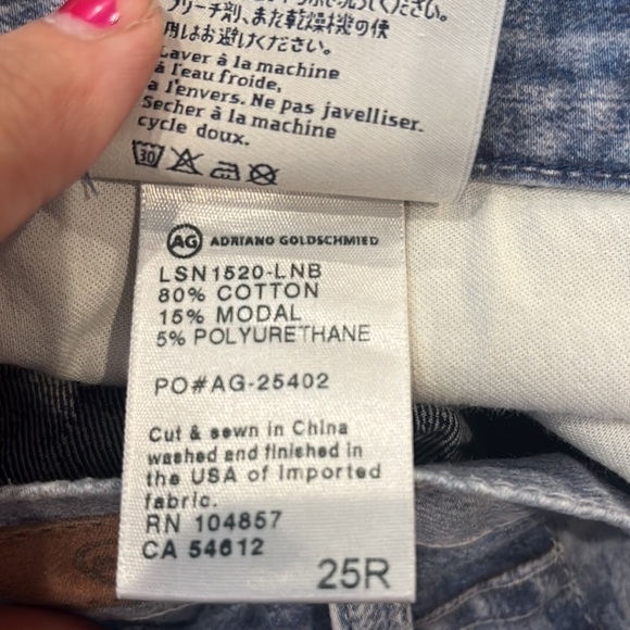 AG The Drew Straight Leg Boyfriend Digital Printed Photo Real jeans 25R - Picture 11 of 12